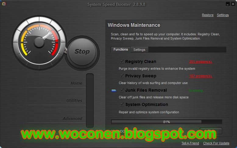 System Speed Booster (free) download Windows version